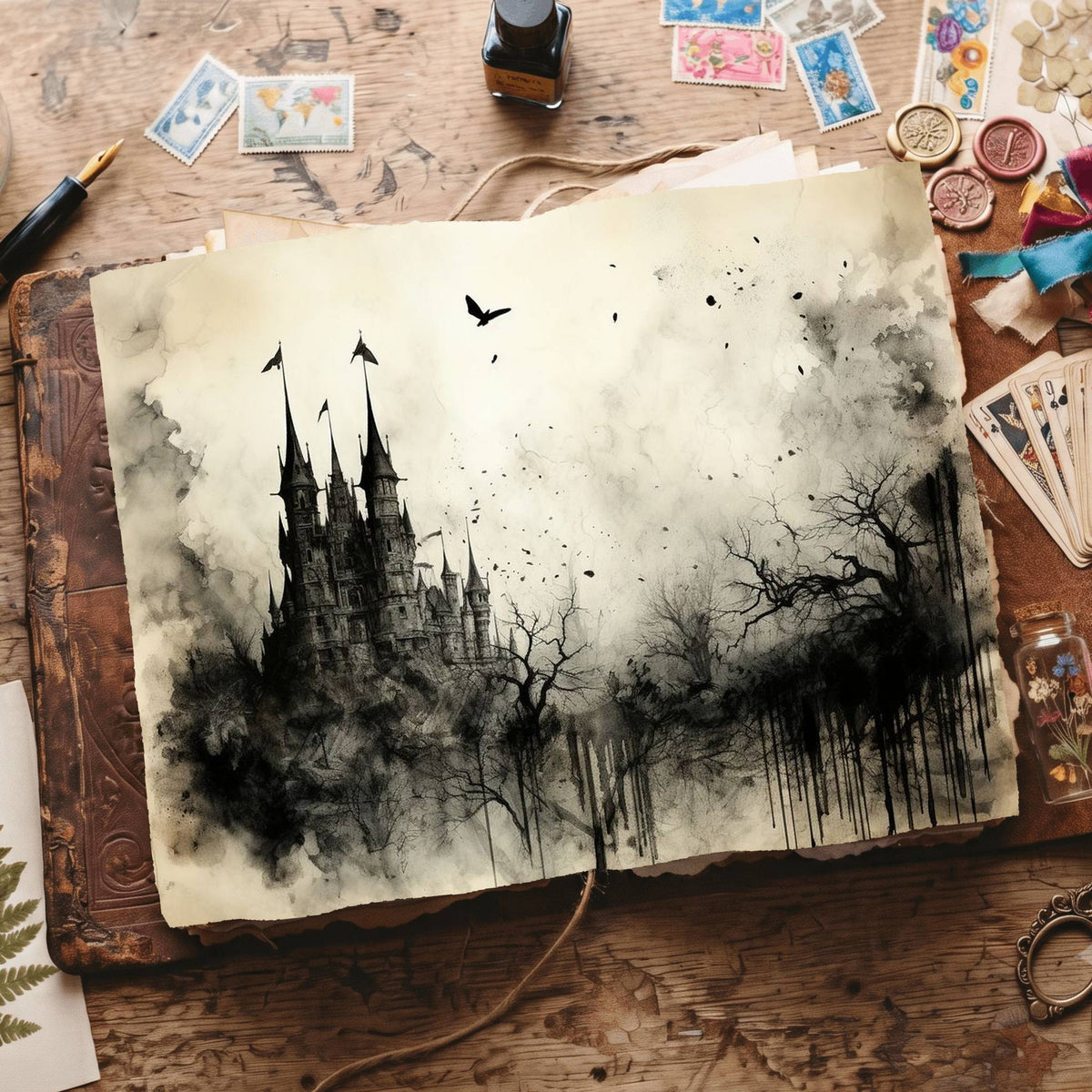 Gothic Castle Digital Papers
