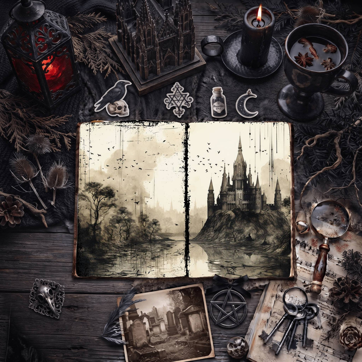 Gothic Digital Papers