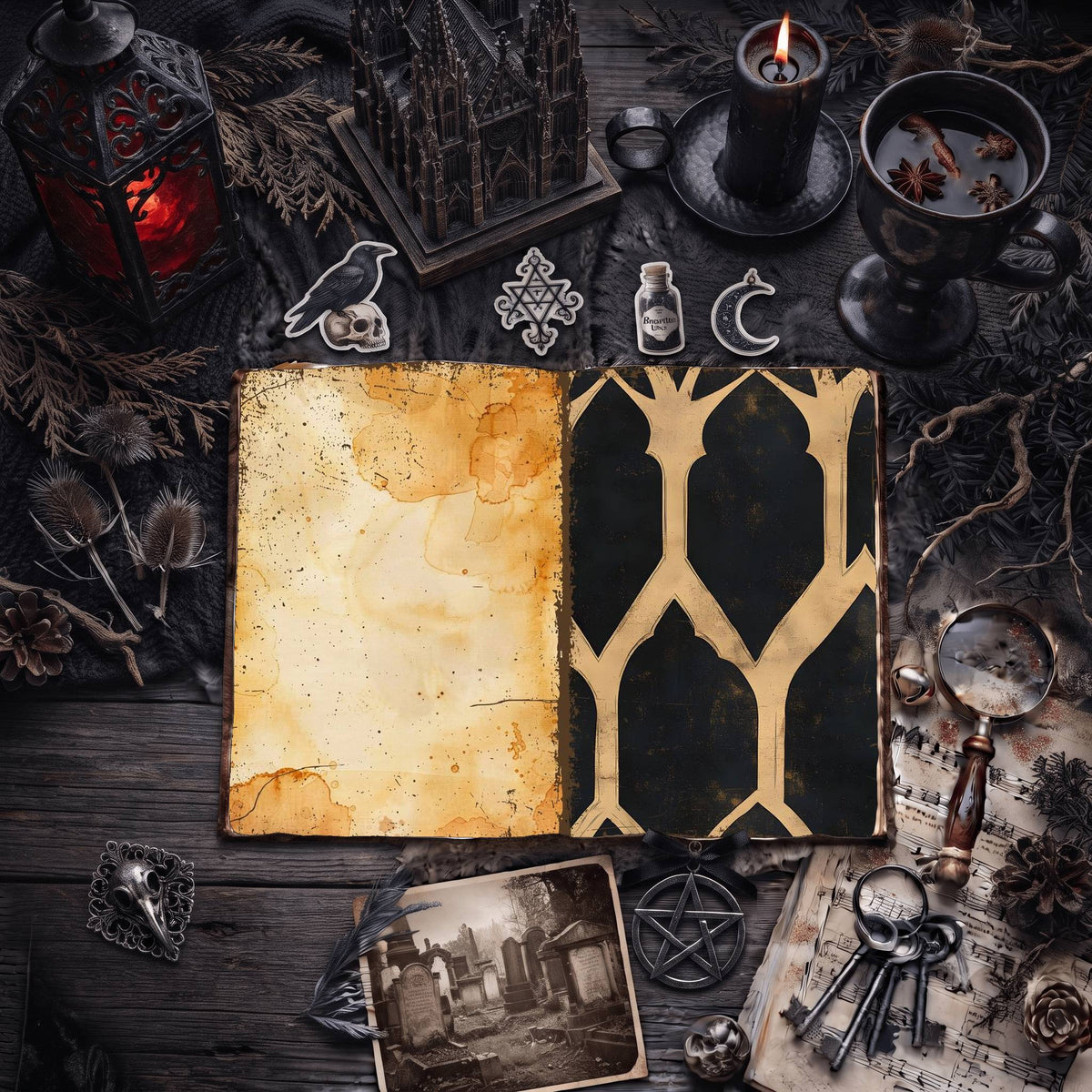 Gothic Digital Papers