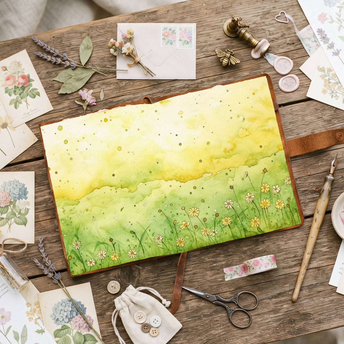 Green Summer Digital Papers