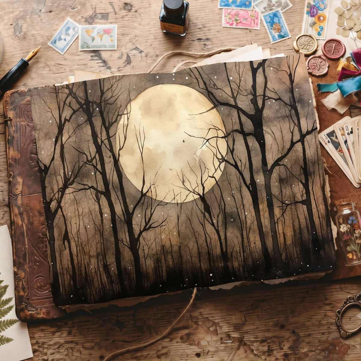 Halloween Moon Digital Papers