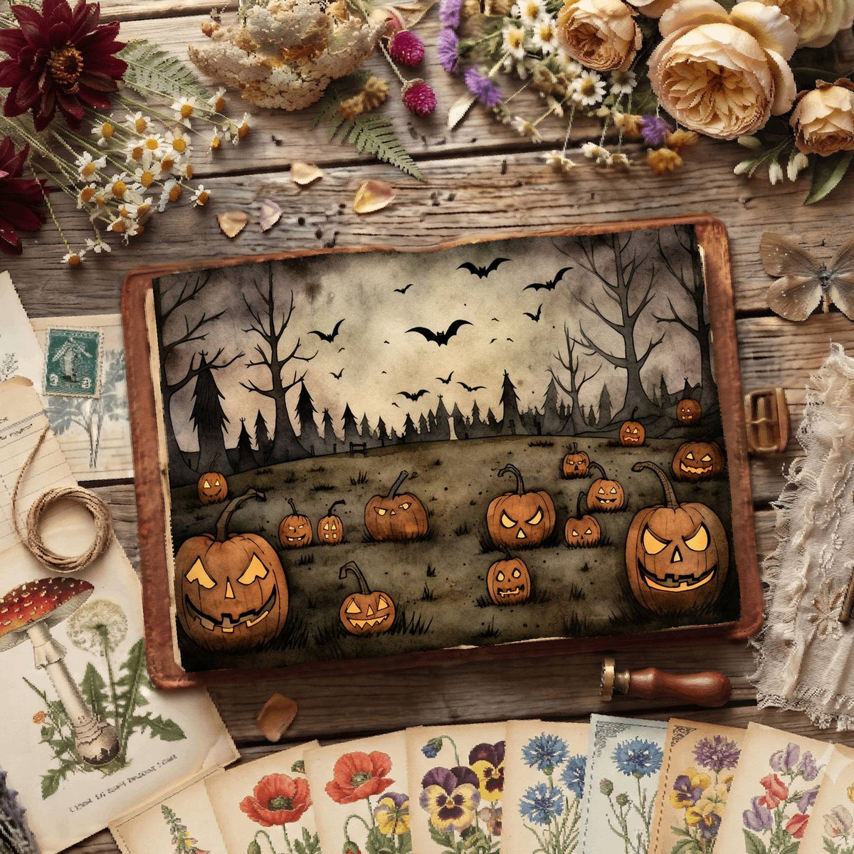 Halloween Pumpkins Digital Papers
