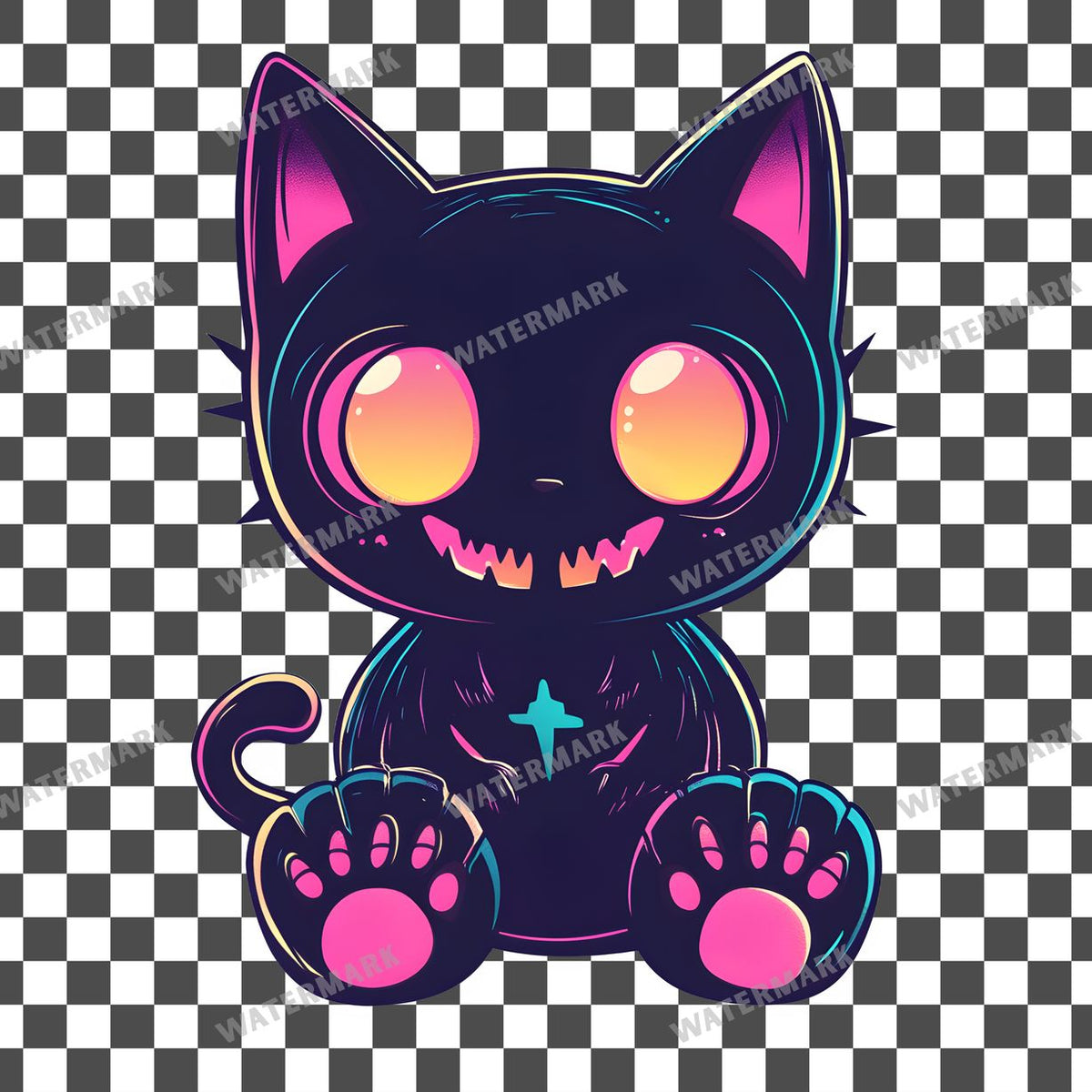 Halloween Kawaii Style Clipart Pngs