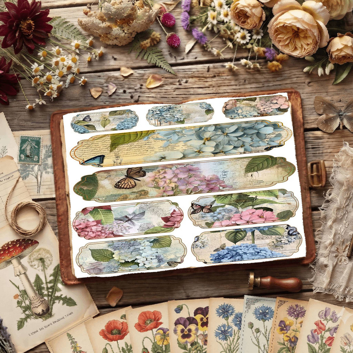 Hydrangea Flower Digital Papers