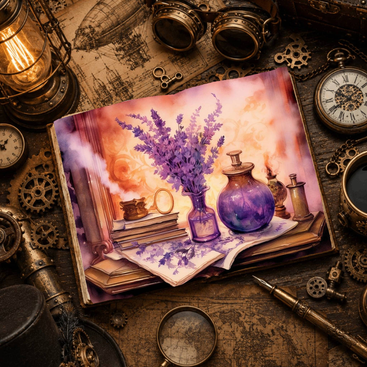 Lavender Apothecary Digital Papers