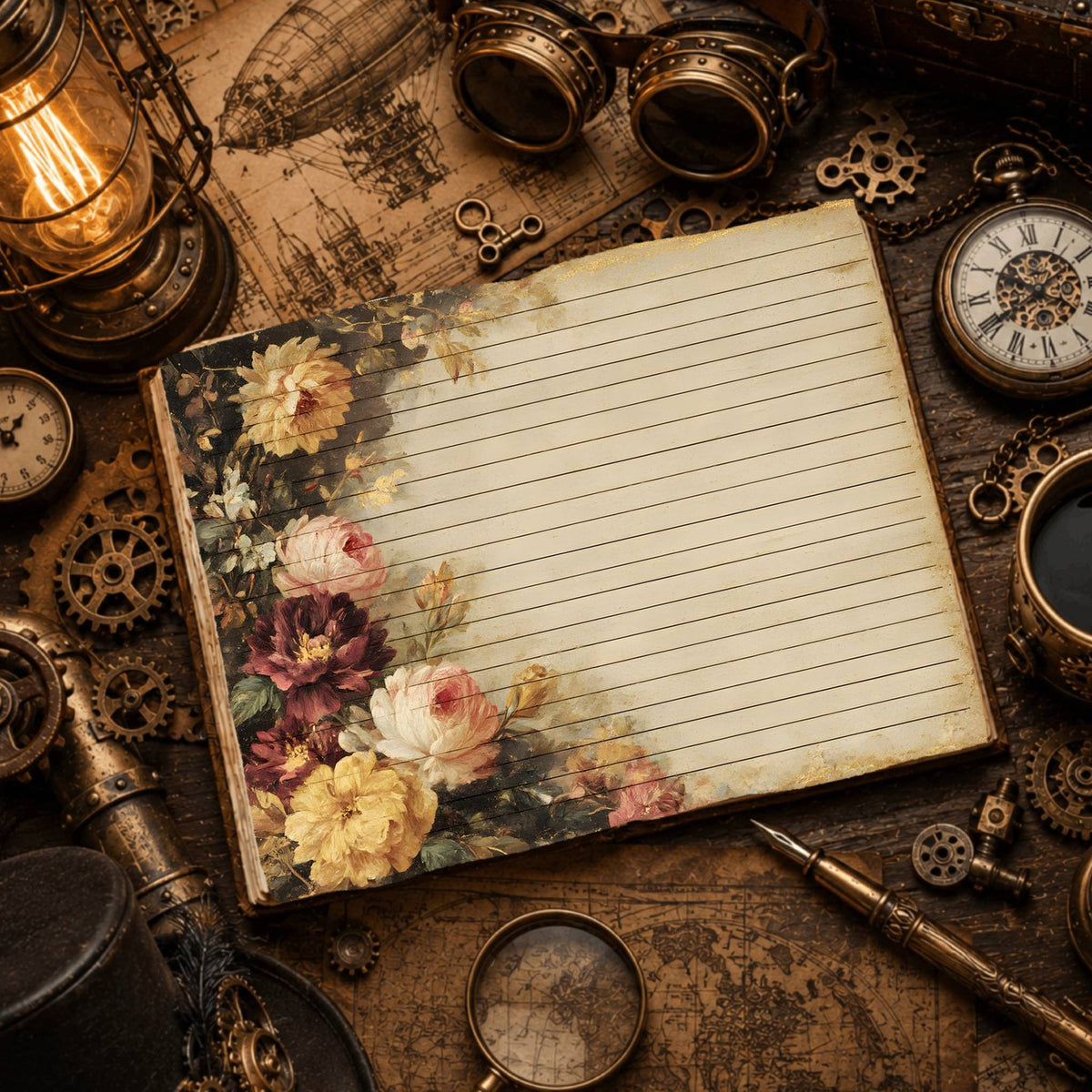 Lined Rich Deep Digital Papers