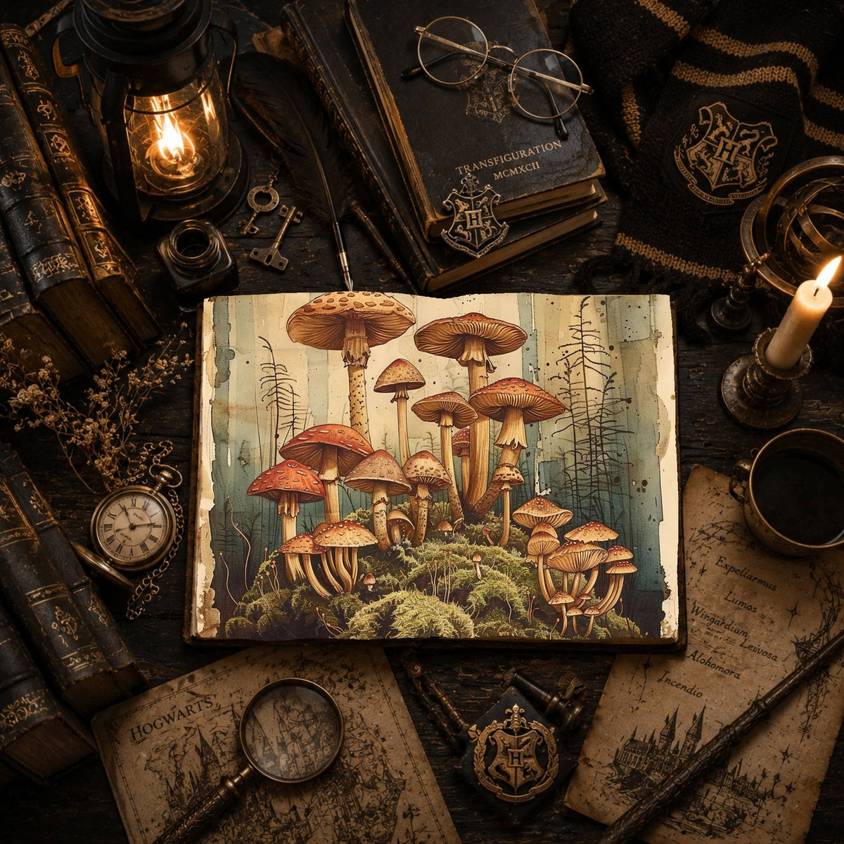 Magic Mushrooms Digital Papers