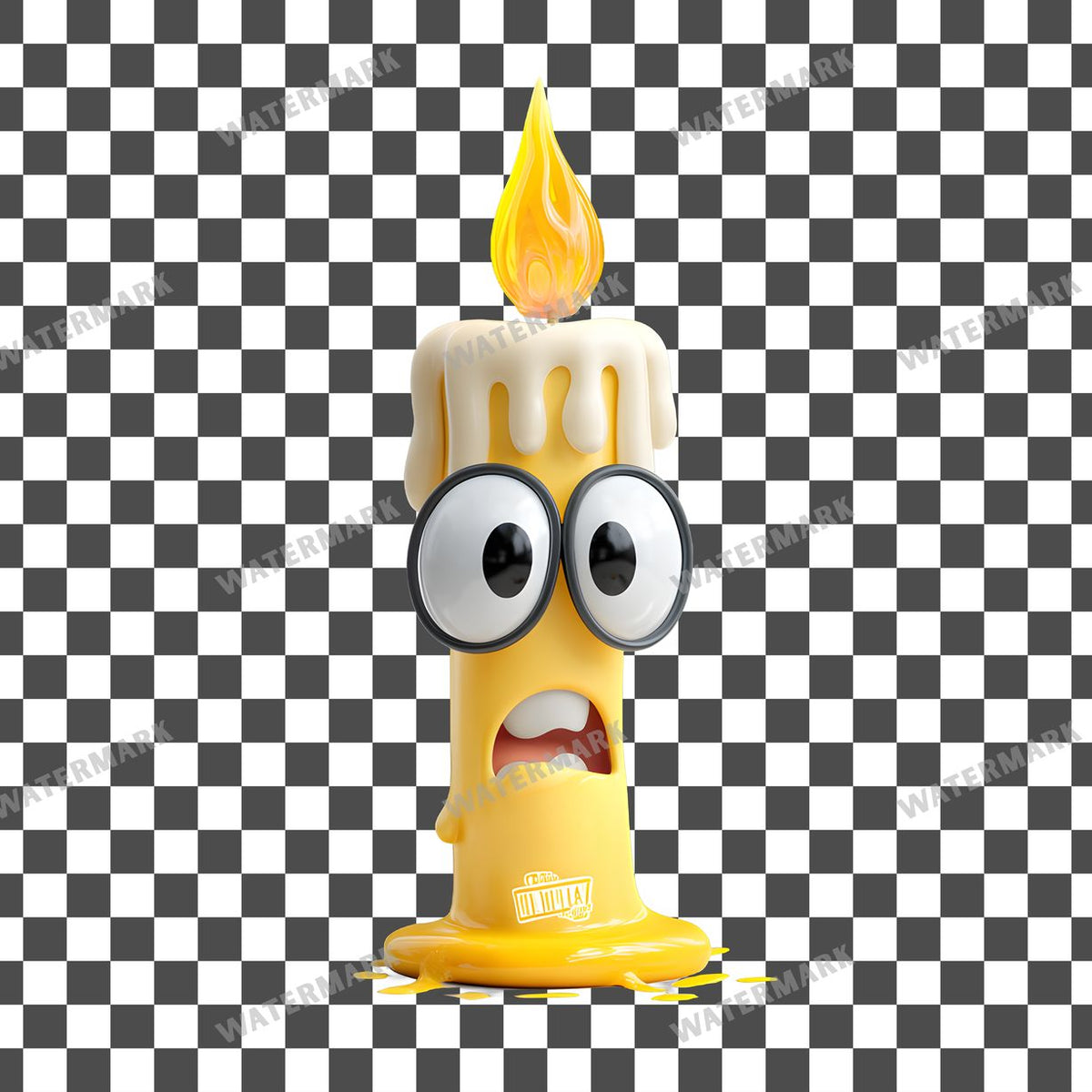 Nervous Birthday Cake clipart PNG on a transparent background, design 15