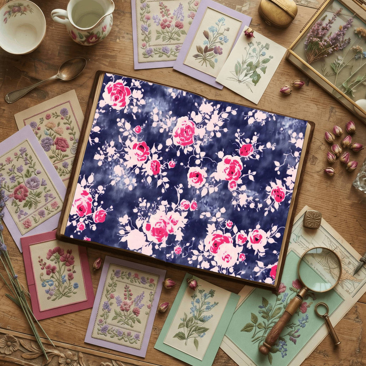 Pink Rose printable junk journal paper, page preview 15