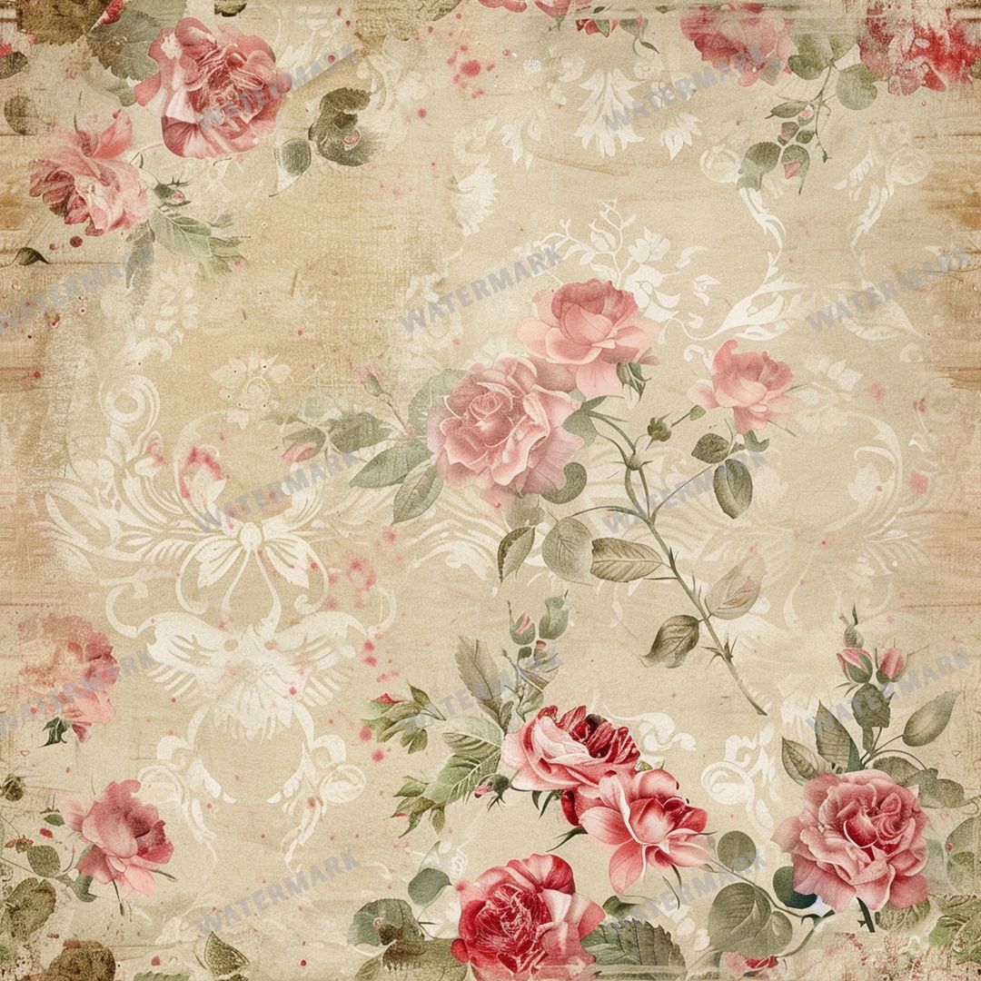 Pink Roses Seamless Pattern