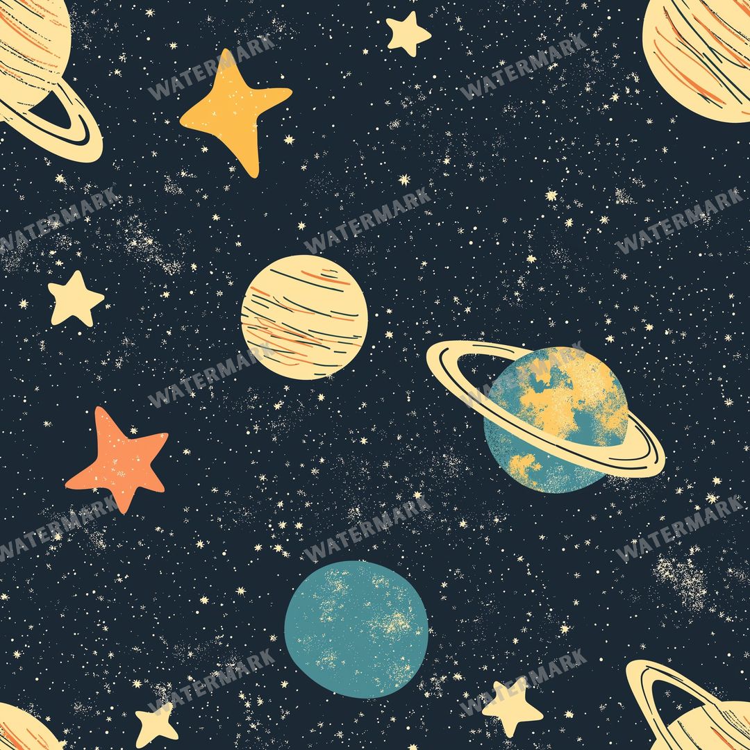 Space And Celestial Seamless Pattern
