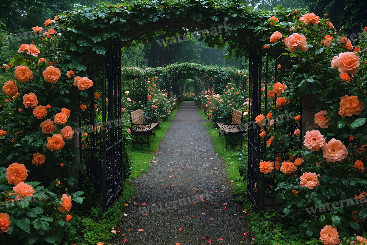 Victorian Rose Garden Enclosure Backdrop Images