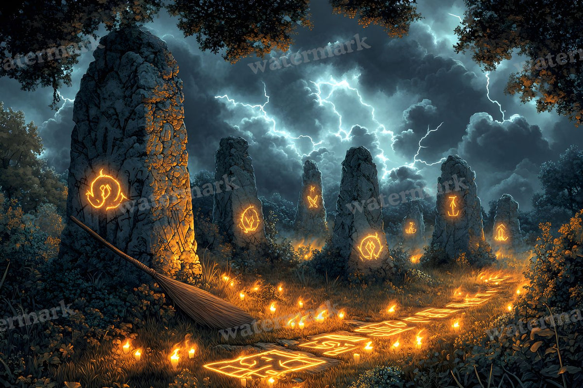 Witch Broomstick Backdrop Images