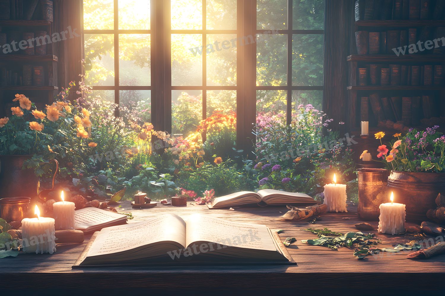 Witch’Study Desk Backdrop Images