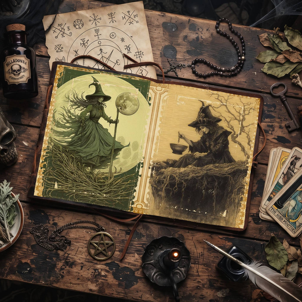 Witch printable junk journal paper, page preview 15