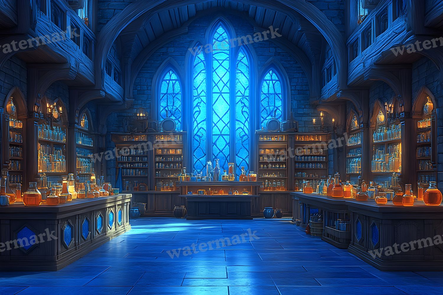 Witchs Apothecaryblue Backdrop Images