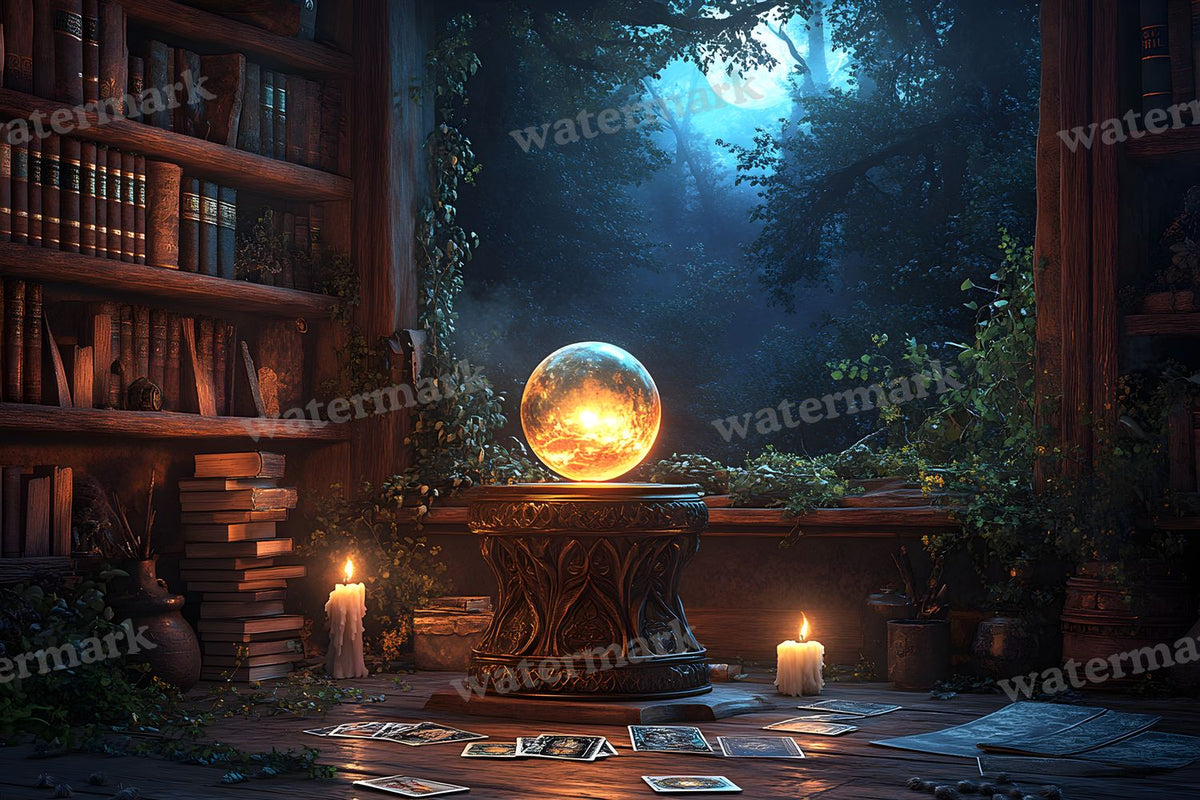 Witchs Crystal Ball Backdrop Images