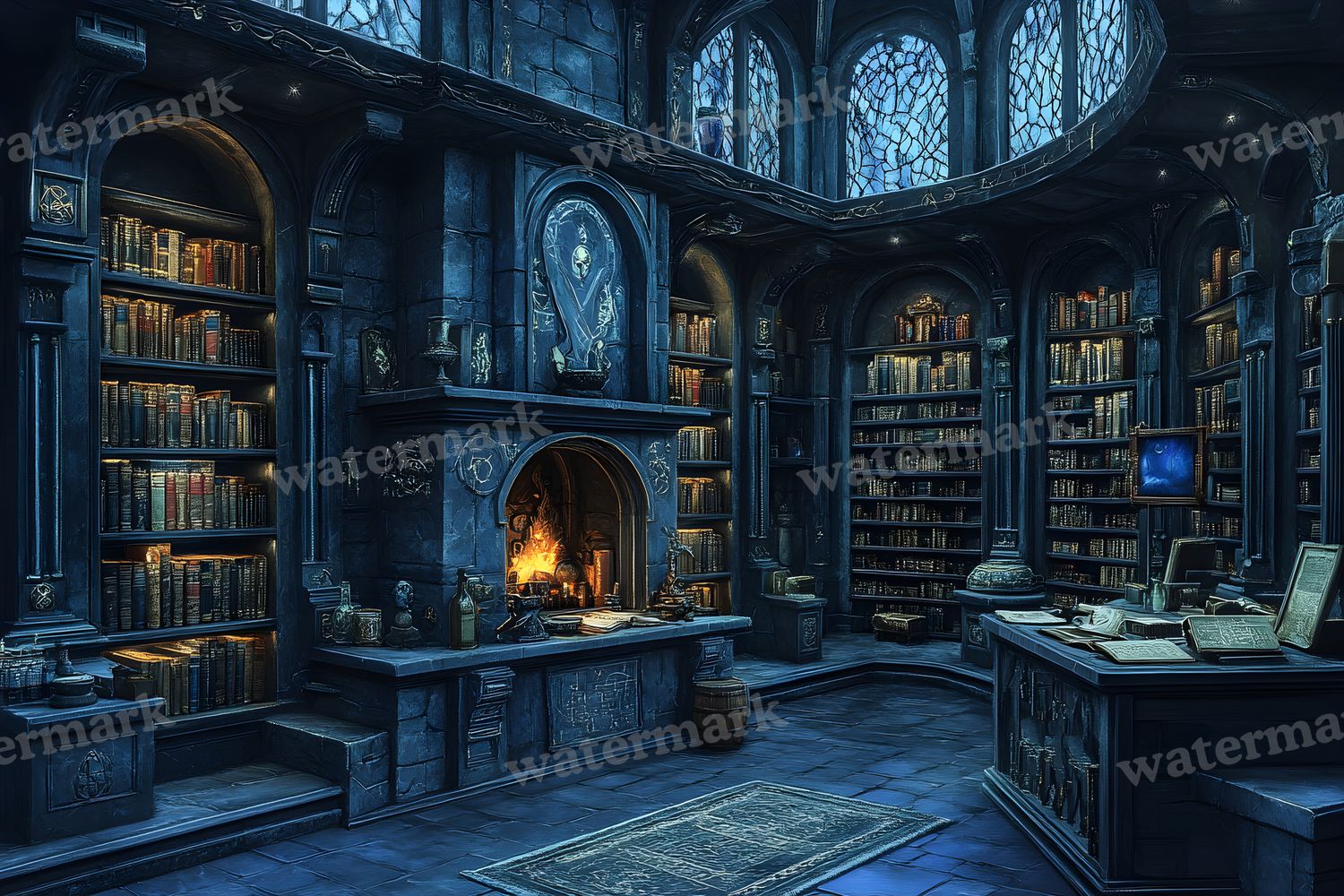 Wizards Library Backdrop Images