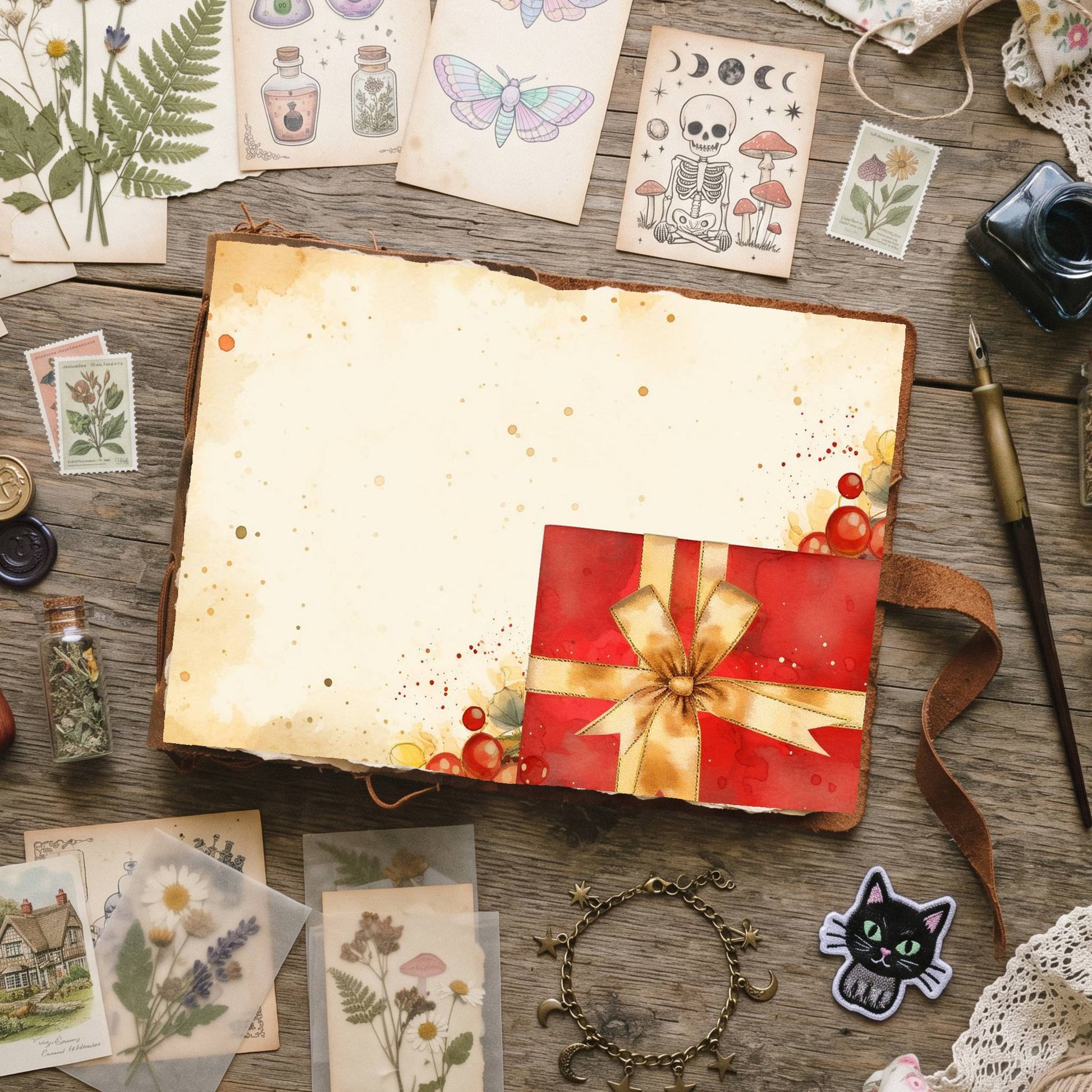 Wrapped Christmas Gifts Digital Papers