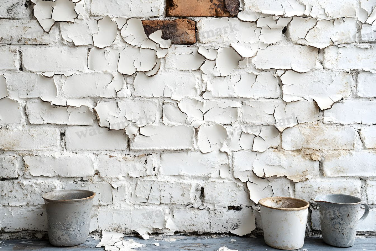 Aged Whitewashed Bricks Backdrop Images