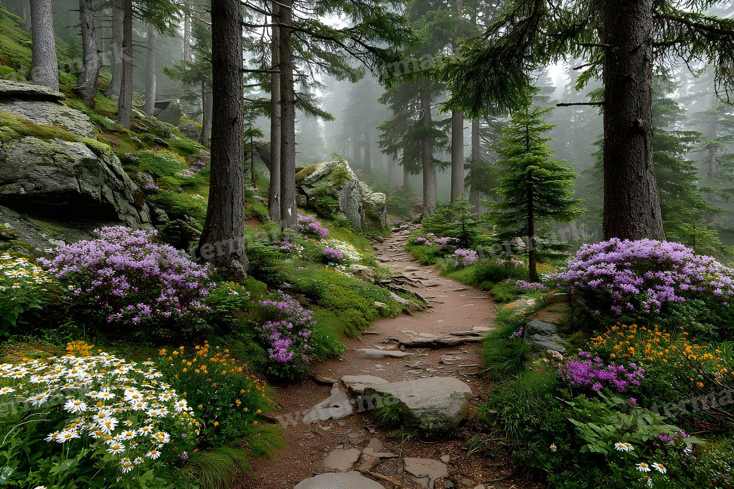 Alice Wonderland Magical Forest Backdrop Images