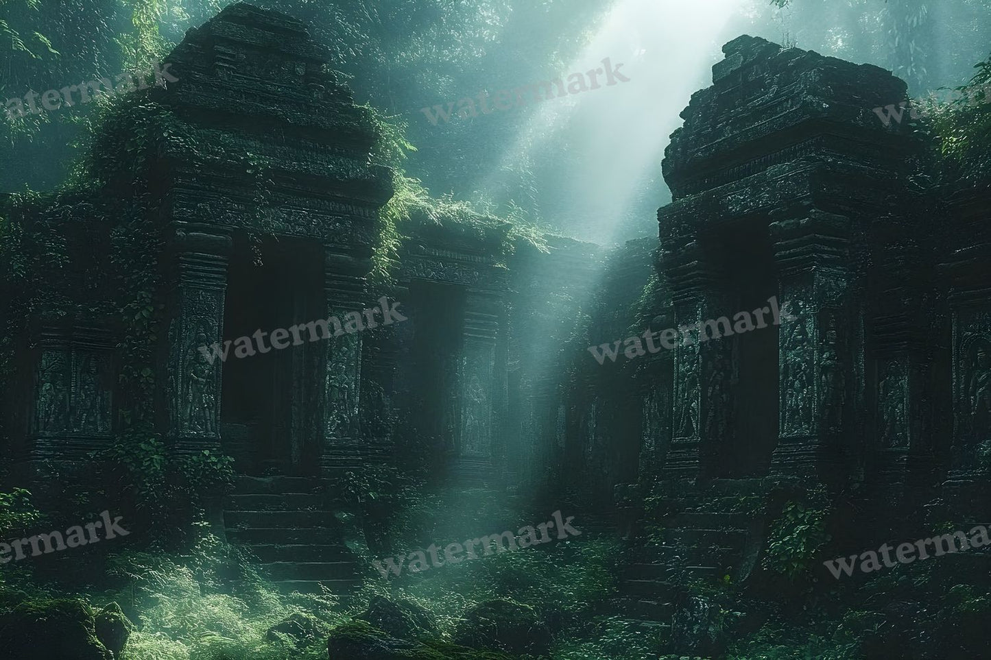 Amazonian Temple Ruins Backdrop Images
