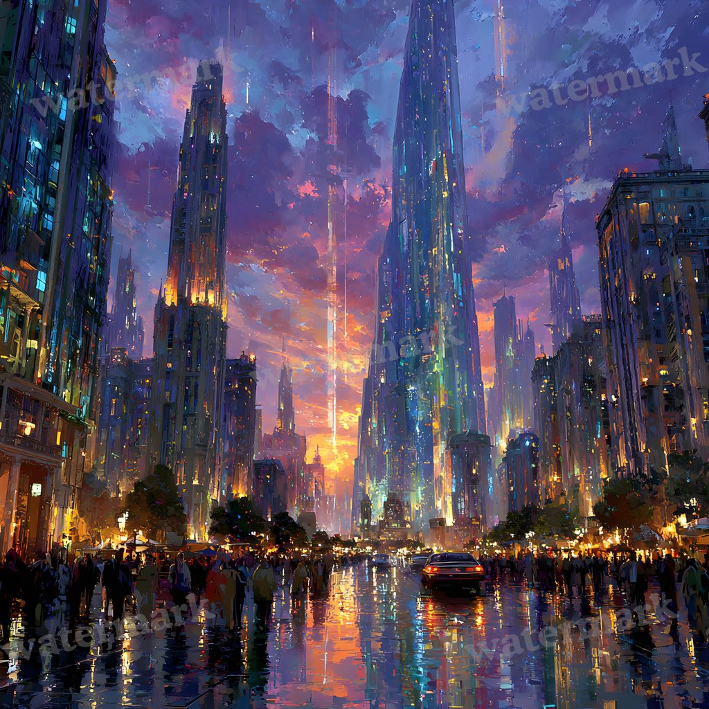 American Steampunk Cityscape Backdrop Images