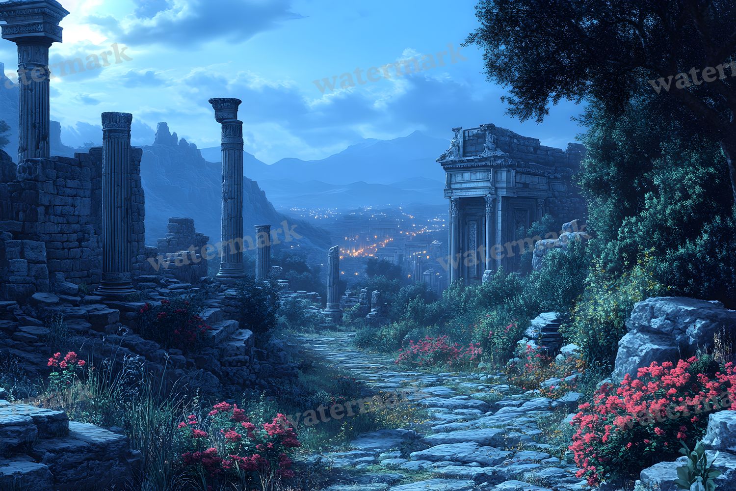 Ancient Roman Night Backdrop Images