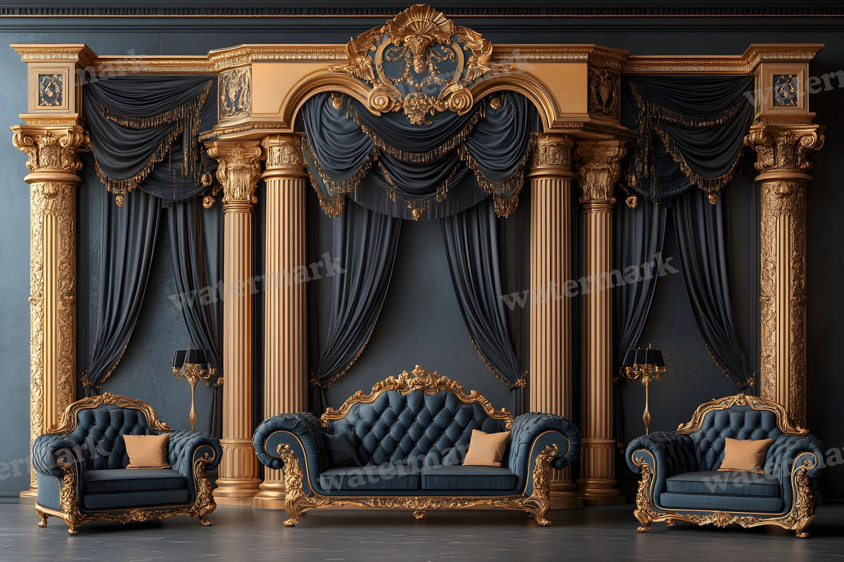 Art Deco Palace digital photo backdrop for photo editing, preview 15