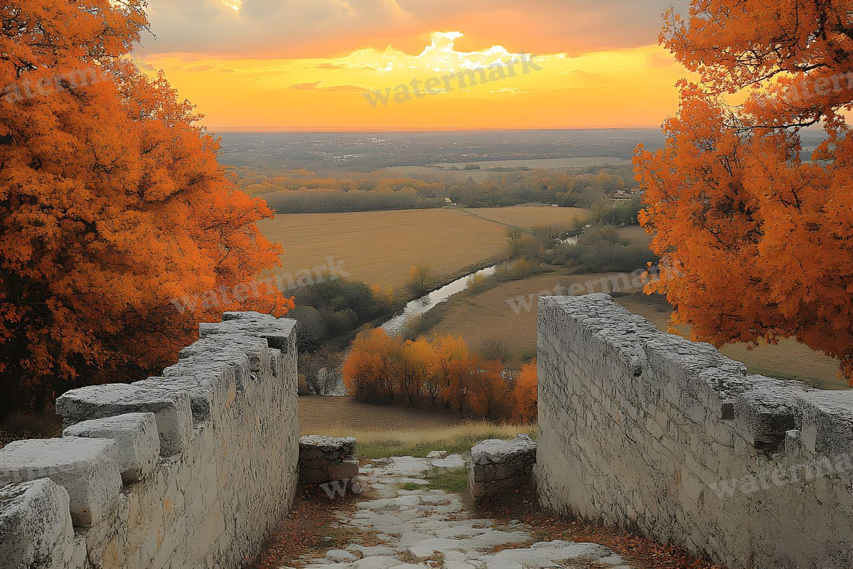 Autumn Castle Wallpov Backdrop Images