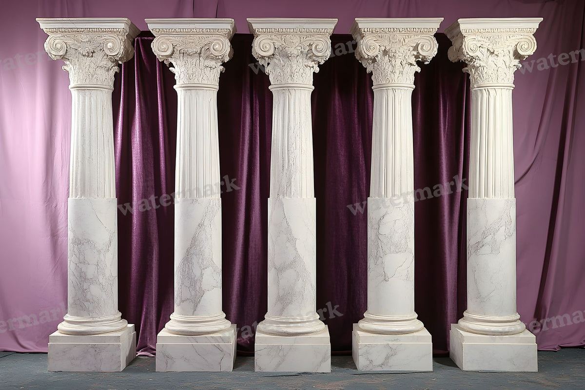 Baroque Marble Columns digital photo backdrop for photo editing, preview 15