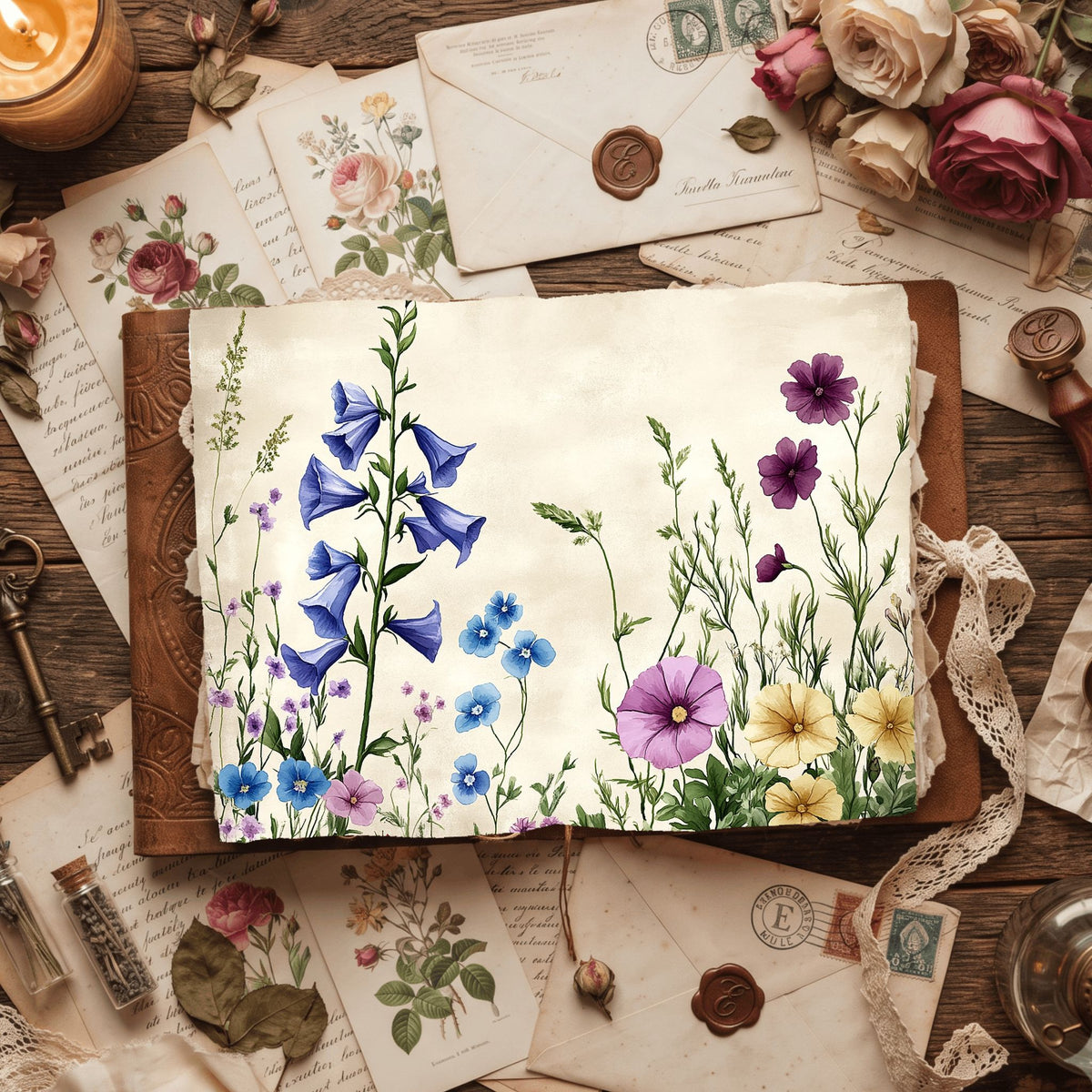 English Cottage Wildflower Paper