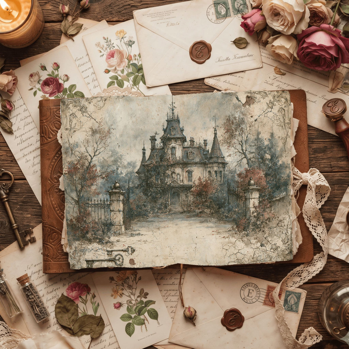 Haunted Victorian Manor Journal Paper