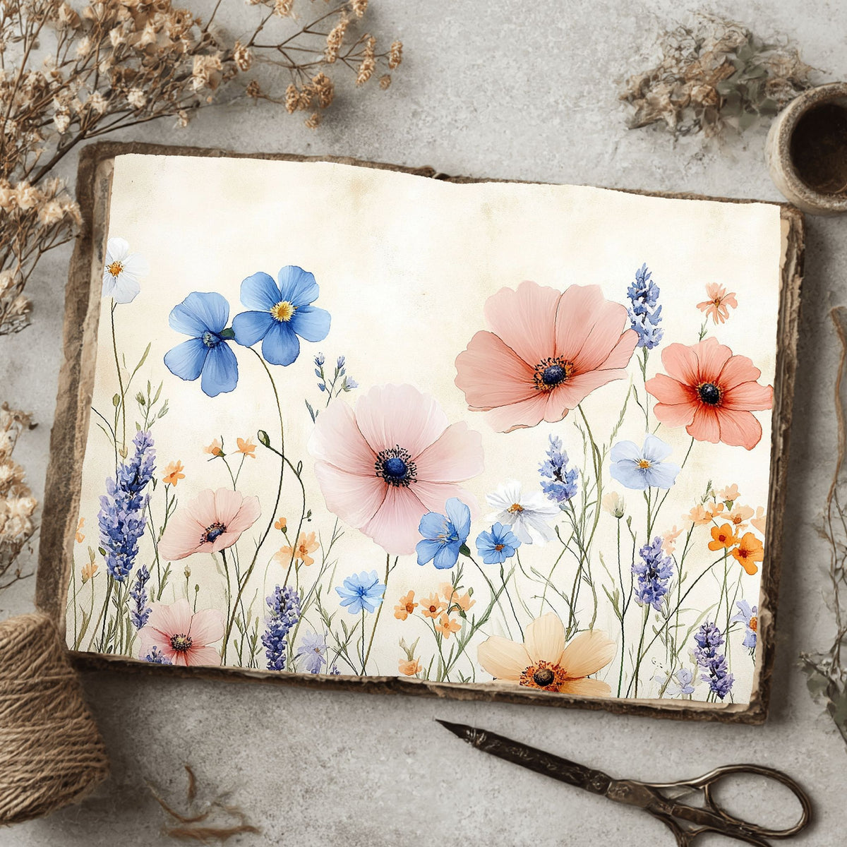 Pastel Wildflower Whispers Paper