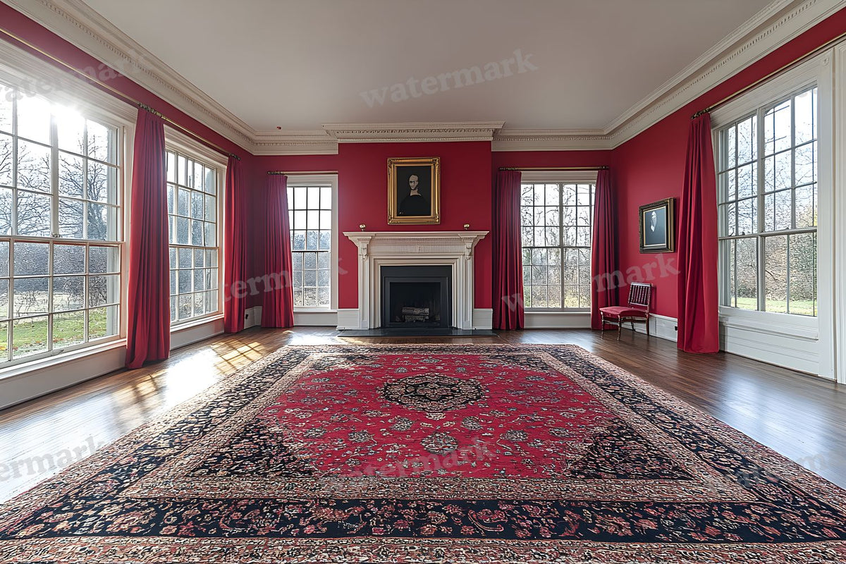 Regal Wallpapered Room digital photo backdrop for photo editing, preview 15