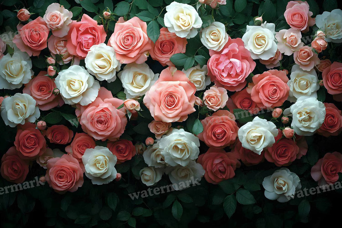 Romantic Rose Garden digital photo backdrop for photo editing, preview 15