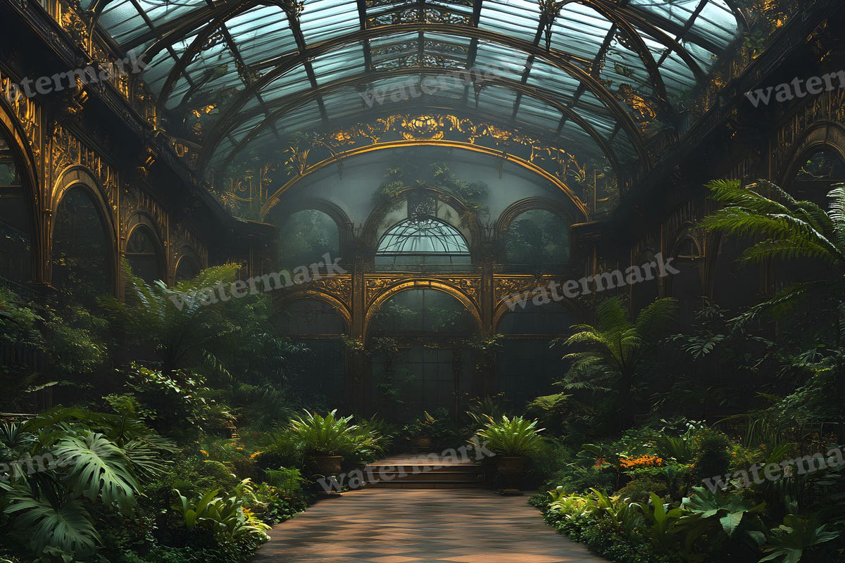 Royal Gold Garden Studio digital photo backdrop for photo editing, preview 15