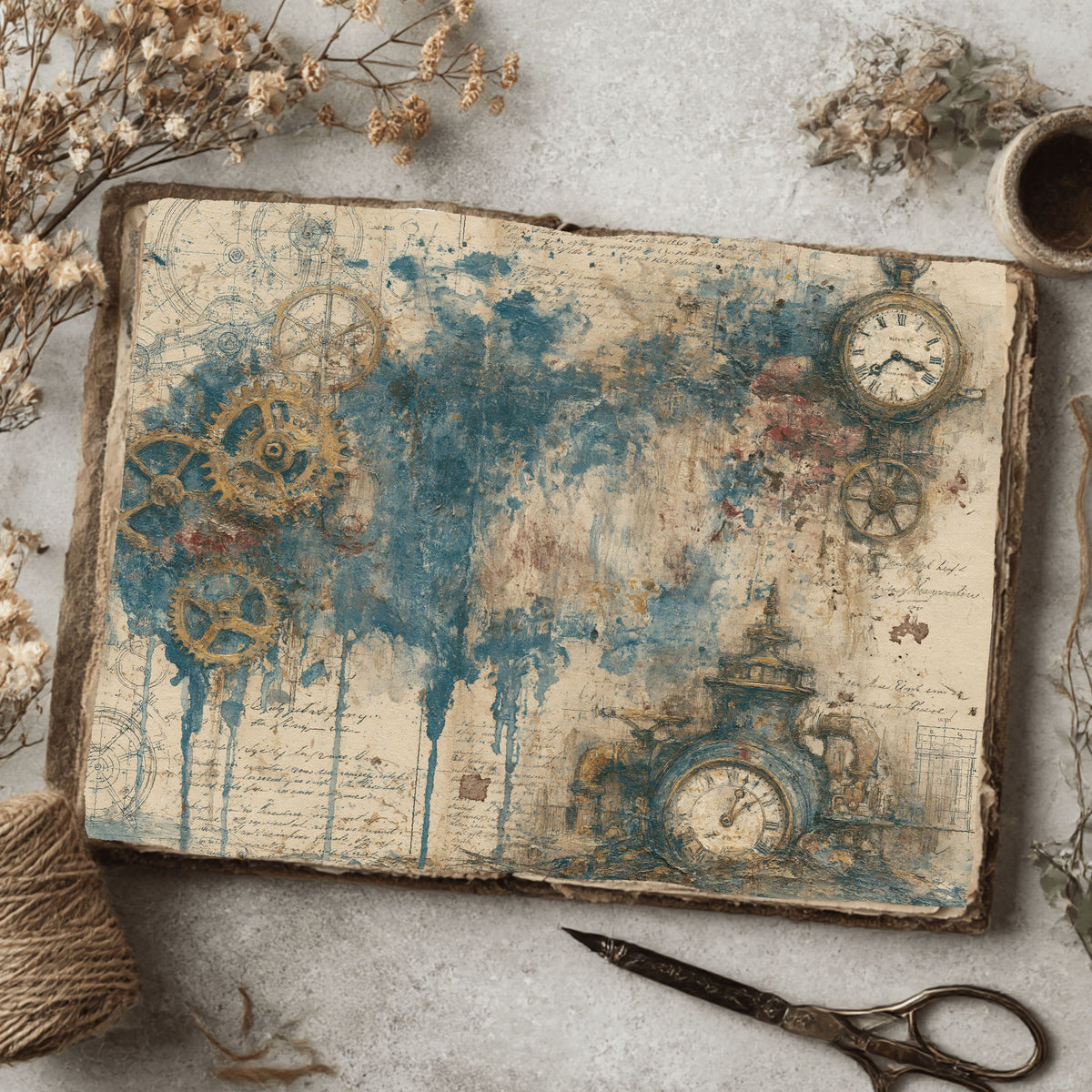 Steampunk Victorian Journal Paper