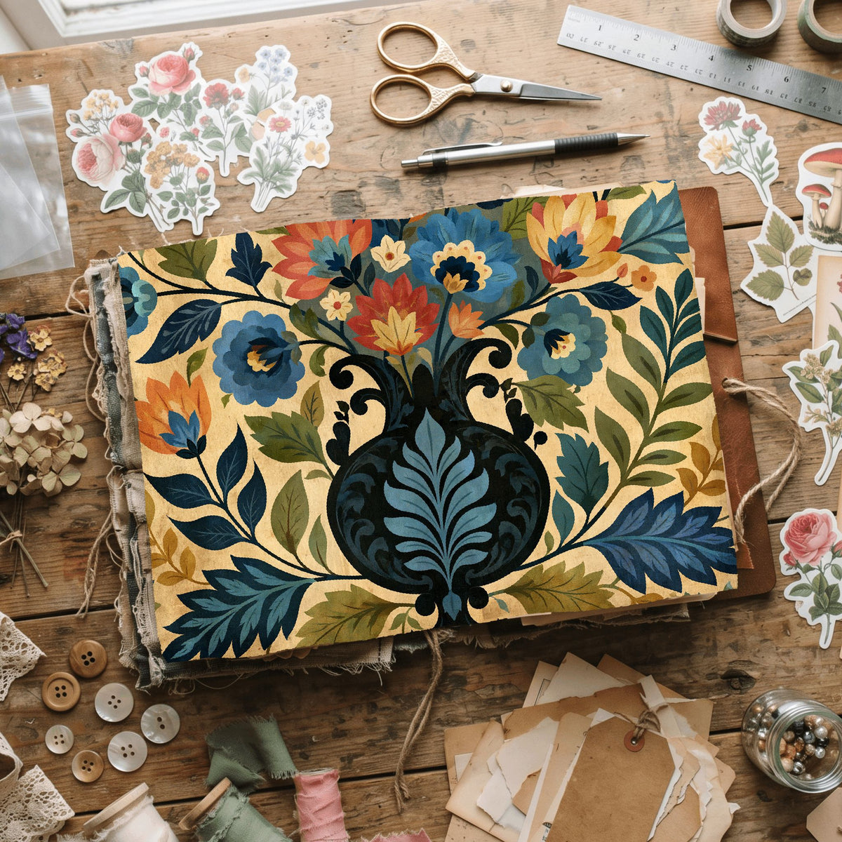 Surreal Ornamental Floral Vase