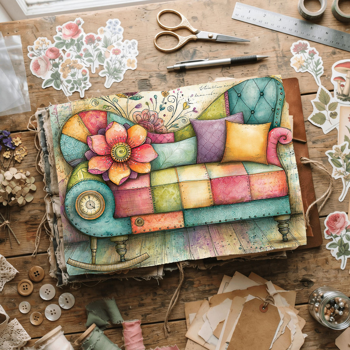 Victorian Inspired Furniture Watercolor