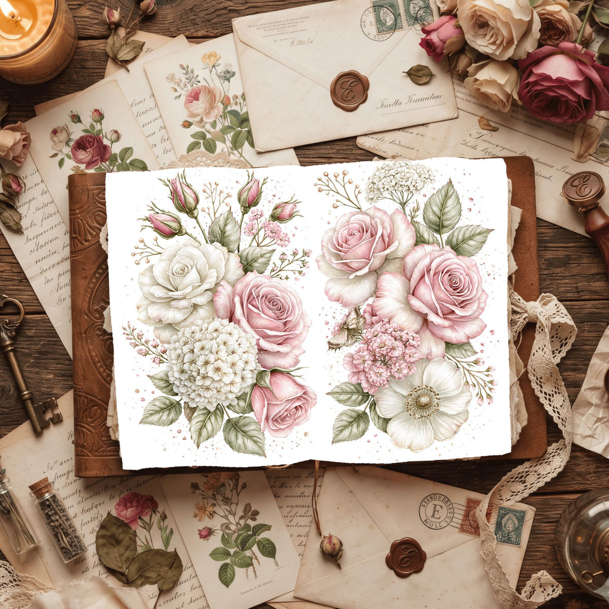 Vintage Botanical Floral Paper