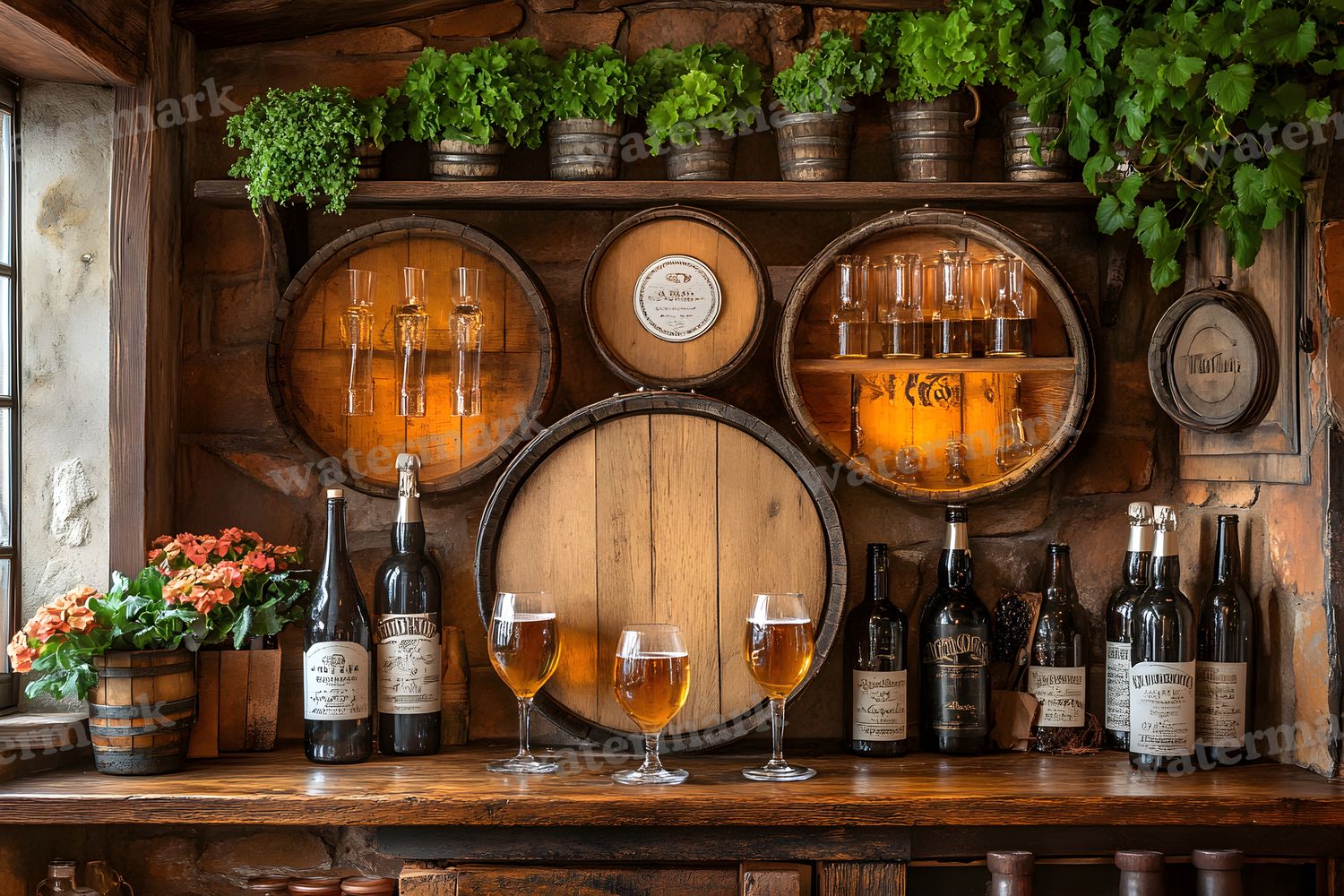 Whiskey Barrel Backdrop Images
