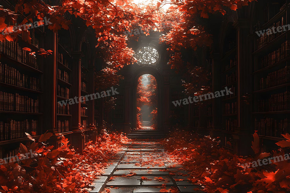 Whisper Library Forest digital photo backdrop for photo editing, preview 15