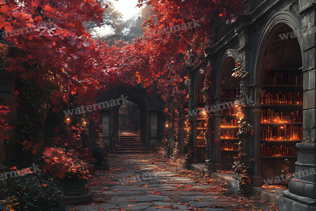 Whisper Library Forest digital photo backdrop for photo editing, preview 15