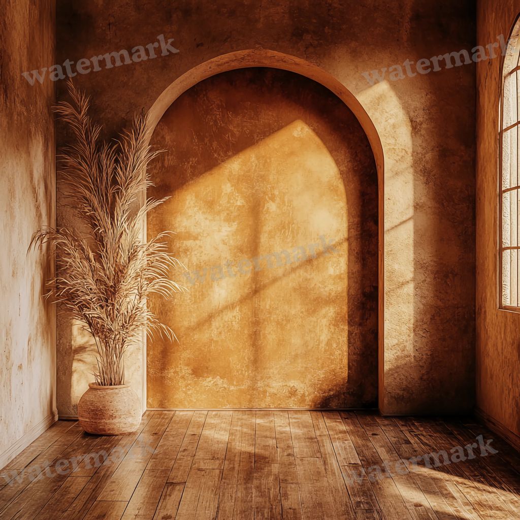 Boho Arches digital photo backdrop for photo editing, preview 15
