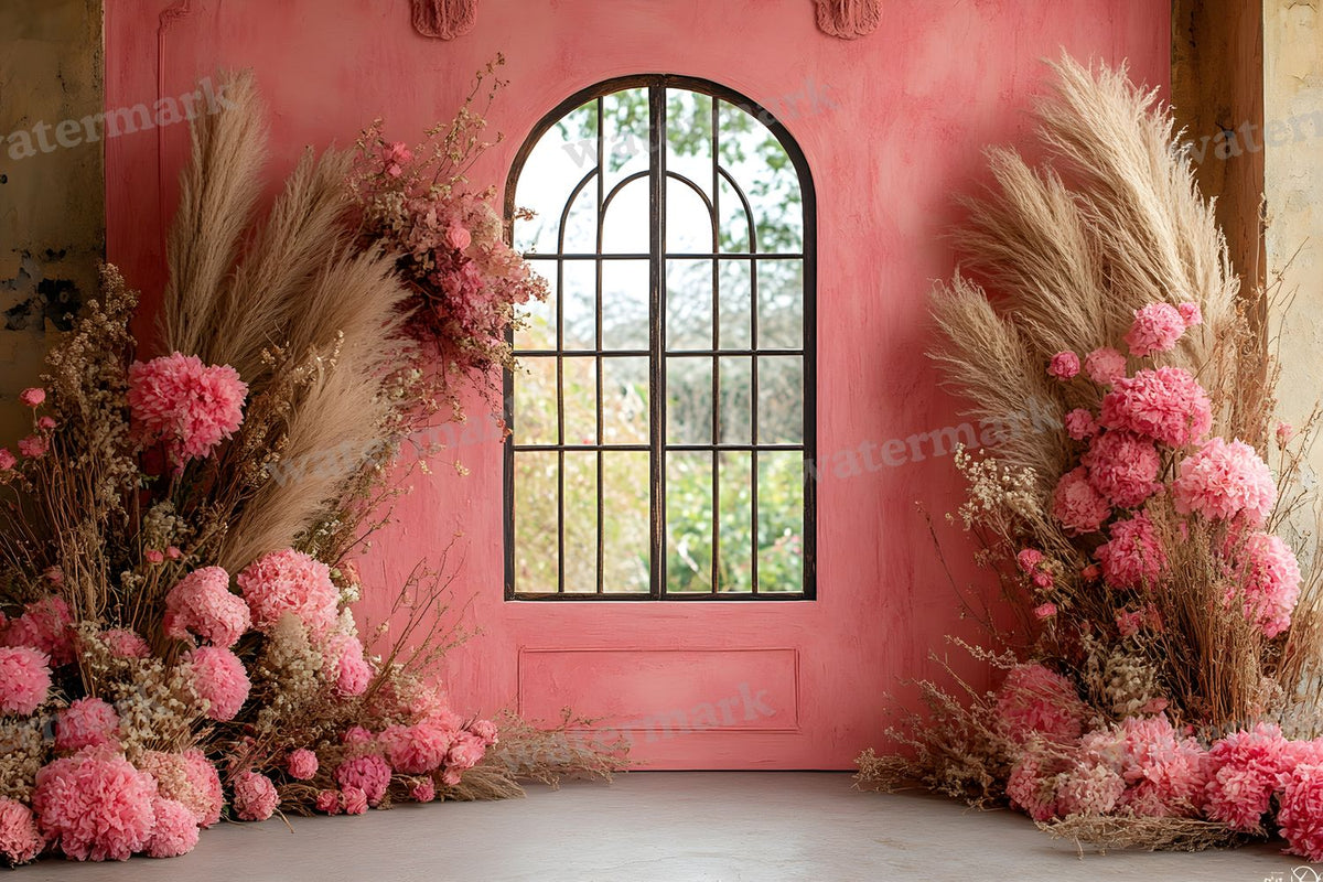Boho Pink Arch Backdrop Images