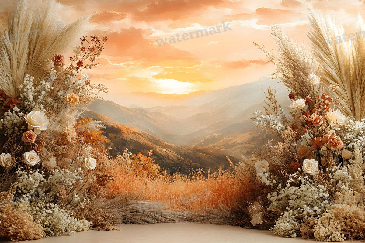 Boho Sunset Arch Backdrop Images