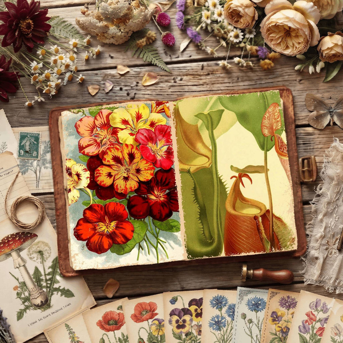 Botanical Illustrations Digital Papers