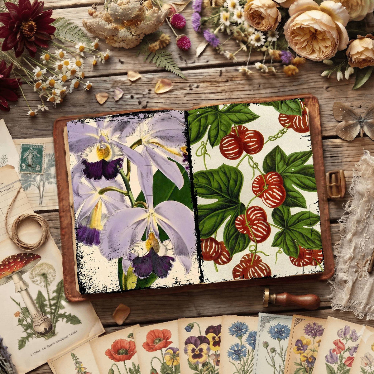 Botanical Illustrations Digital Papers