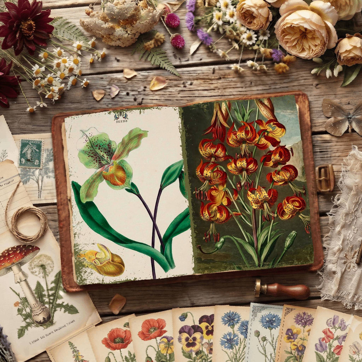 Botanical Illustrations Digital Papers